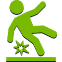person falling at work icon